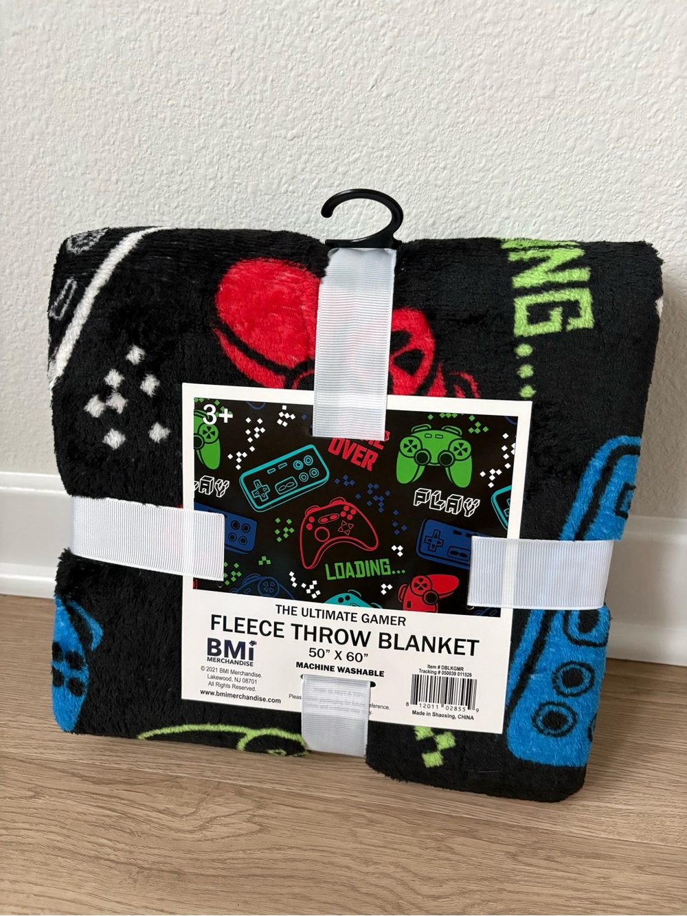 The Ultimate Gamer Black & Multicolor Fleece Throw Blanket